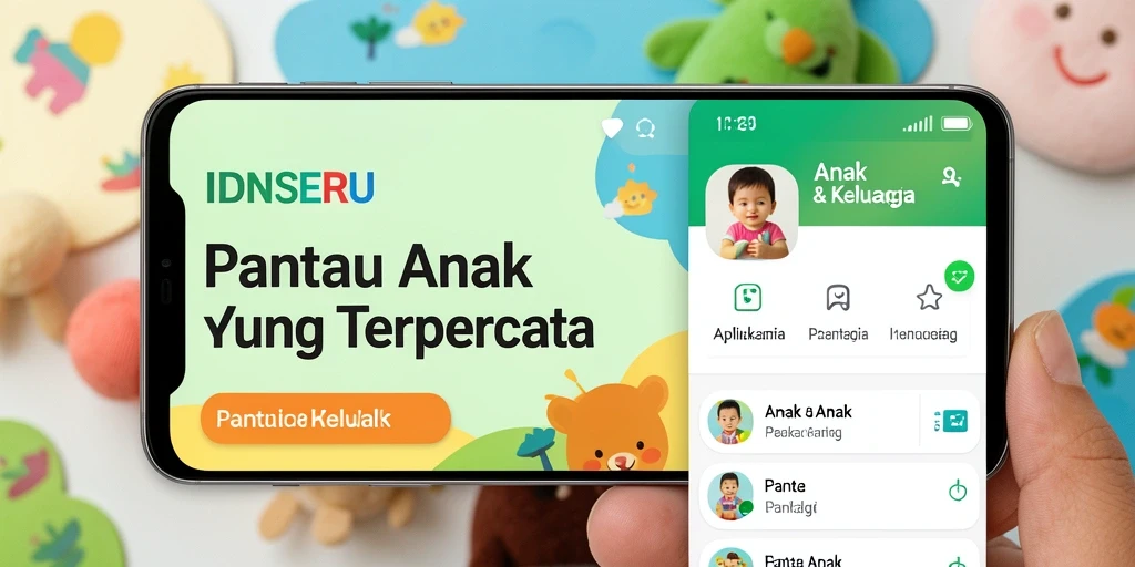 Antarmuka IDNSERU yang ramah anak dan mudah digunakan.