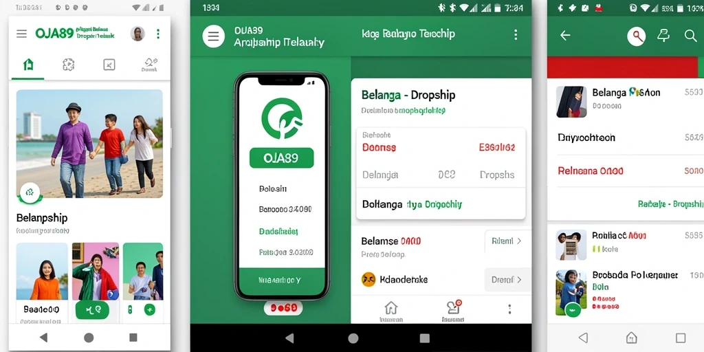 Antarmuka OJA89 yang intuitif untuk dropship.