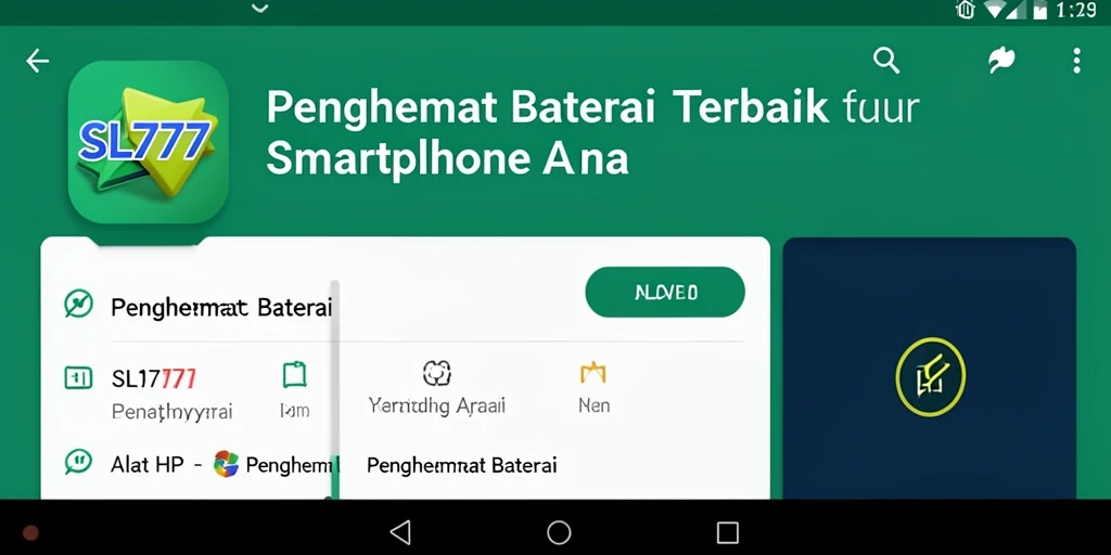 Antarmuka intuitif dari SL777 untuk penghematan baterai.