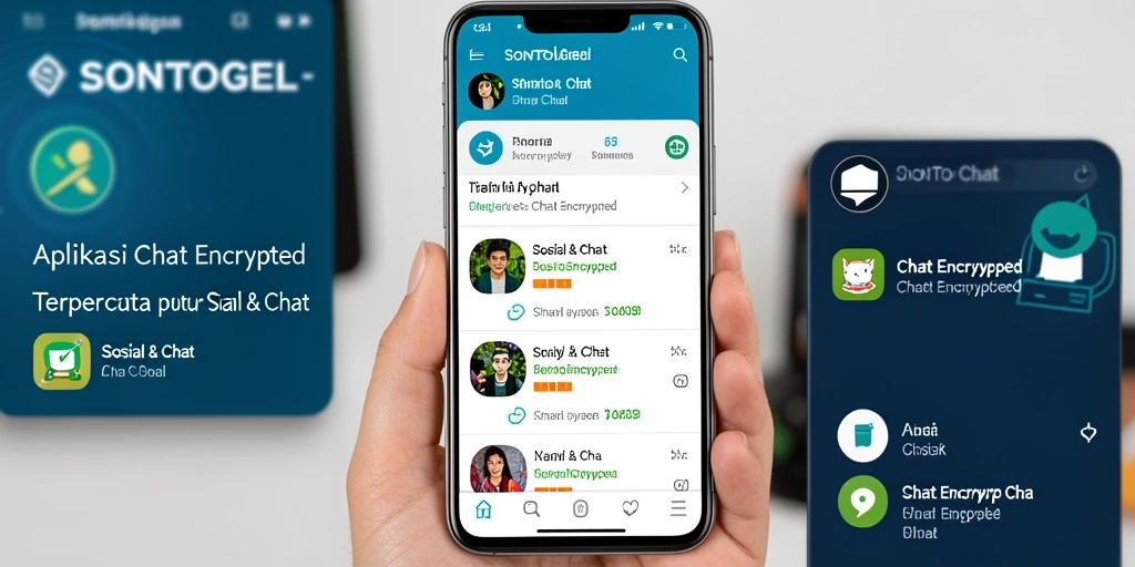 Antarmuka SONTOGEL yang intuitif untuk chatting aman.